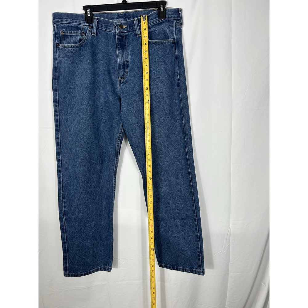 Wrangler Mens Jeans 36x32 Five Star Premium Relax Fit Medium Wash Denim Workwear - Picture 10 of 11